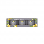 Yankee Candle kinkekomplekt &ndash; 3 t&auml;idetud teek&uuml;&uuml;nalt &ldquo;Black Tea & Lemon&rdquo;