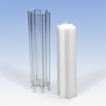 K&uuml;&uuml;nlavorm, pol&uuml;karbonaat, kuusnurkne t&auml;ht, 55x200mm