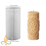 K&uuml;&uuml;nlavorm Mandala, silikoon, 58x123mm