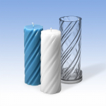 K&uuml;&uuml;nlavorm, pol&uuml;karbonaat, spiraalsilinder, 50x152mm