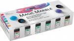 Marmoreerimisv&auml;rvide komplekt k&uuml;&uuml;naldele, metallik, 6 x 20ml