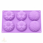 Silikoonvorm Lillede assortii, 70x35 mm, 6 tk