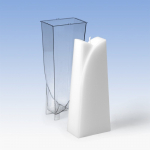 K&uuml;&uuml;nlavorm, pol&uuml;karbonaat, purjed, 77x44x190mm