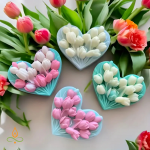 Silikoonvorm S&uuml;da tulpidega, 77x65x17mm