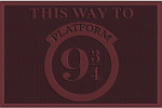Harry Potter Platform 9 3/4 Rubber Doormat
