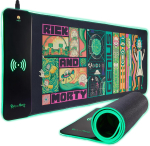 Rick and Morty Desk Gaming Mat & Mobile Charger