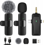 HMKCH wireless Lavalier Microphone 4in1