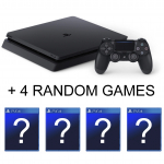 (kasutatud) PlayStation 4 Slim 500Gb + 4 juhuslikku m&auml;ngu