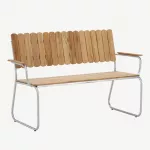 Akaatsiapuidust aiapink Holmsund, naturaalne/h&otilde;bedane, 40x140xSH46, 6022-002