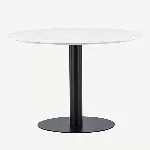 &Uuml;mmargune s&ouml;&ouml;gilaud Razzia valgest terrazzo'st musta terasraamiga, &oslash;106 cm, 18042-680
