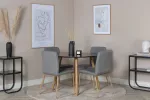 &Uuml;mmargune s&ouml;&ouml;gilaud Plaza toolidega Mace (must/naturaalne, &oslash;100 cm), GR24091