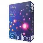 Twinkly Candies TWKP200RGB-G 6 m 200 RGB LED nutikad p&auml;rlkett-tulukesed, Wi-Fi/Bluetooth, mitmev&auml;rviline, USB-C, siseruumides kasutamiseks