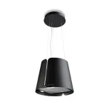Saare &otilde;hupuhasti recirkulatsiooniga LED-valgustusega FABER BEAT BK MATT F45/2, 45 cm, A-klassi, 580 m&sup3;/h, elektrooniline juhtimine, s&ouml;efilter, must, roostevaba teras