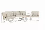 Metallist aiadiivani komplekt Palazzo, beige/beige, 9800-222