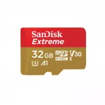 SanDisk Extreme SDSQXAF-032G-GN6AA 32GB UHS-I U3 V30 Class 10 microSDHC m&auml;lukaart 100MB/s lugemiskiirus, 60MB/s kirjutamiskiirus, veekindel, l&ouml;&ouml;gikindel, SD-adapteriga