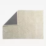 Valge reljeefse mustriga pol&uuml;ester-puuvillavaip Niklasele, 230 &times; 160 cm, 19983-101