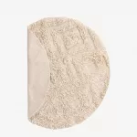 &Uuml;mmargune vannitoavaip Hilma, 100% puuvill, murdvalge, &oslash; 60 cm, 19953-112