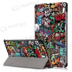 Samsung Tab A8 10.5 (2021) &uuml;mbris "Smart Leather" (graffiti)