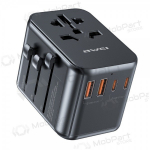 Universaalne kelioninis laadija Awei C-39 GaN 35W 2xUSB-A/3xUSB-C mustad