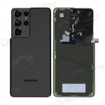 Samsung G998 Galaxy S21 Ultra 5G patareipesade kaas (tagakaas) (Phantom Black) (kasutatud grade A, originaalne)