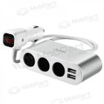 Autolaadija - &scaron;akotuvas Hoco Z13 2xUSB 3xconnector