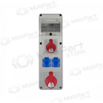 PawBol B.SLIM-6S-14-S plastikinis skydelis 6 mod (2x16A/250V 1x32A/5P 1x16A/5P)