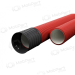 Punanes gofruotas vamzdis D50/d31koos virve Ecopipe (be halogenų, 50m)