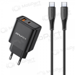 Telefonilaadija Awei PD81C-EU 22.5 W USB-C + USB-A PD must