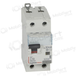Automatinis jungikliskoos srovės nuotekio rėle Legrand 411000 (10A, 1P+NR, 230V, 30mA, RCBO)