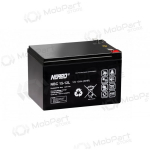 Akumuliatorius 12V 15Ah F2 6.3mm AGM VRLA NERBO NBC15-12L