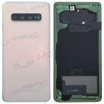 Samsung G973 Galaxy S10 patareipesade kaas (tagakaas) valged (Prism White) (kasutatud grade C, originaalne)