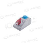 PawBol R-BOX B.165/1S plastikinis skydeliskoos ki&scaron;tukiniais lizdais (1x16A/250V)