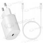 Laadija originaalne Samsung EP-TA800NW 25W + Type-C kaabel 25W valged