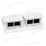 Įleidžiama modulinė dėžutė 2x4 mod. Legrand 654004 (metalinė, valge)