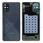 Samsung A715 Galaxy A71 2020 patareipesade kaas (tagakaas) mustad (Prism Crush Black) (kasutatud grade B, originaalne)