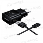 Laadija originaalne Samsung EP-TA200NBE 15W + Type-C kaabel mustad
