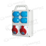 PawBol B.SLIM-6-S plastikinis skydelis 6 mod (4x16A/250V 2x16A/5P)