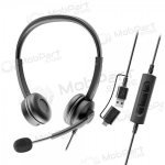 USB-C k&otilde;rvaklapid Axtel FLOW UC USB-A ja USB-C mustad