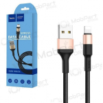 USB-kaabel HOCO X26 Xpress - lightning 1.0m (must / kuldne)