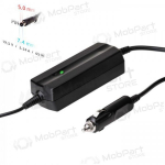 Automobilinis ne&scaron;iojamojo kompiuterio pakrovėjas Akyga AK-ND-33 (19.5V / 3.34A 65W 7.4 x 5.0mm + pin) DELL 1.2m