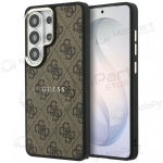 Samsung Galaxy S26 Ultra &uuml;mbris - Guess PU Leather 4G Gold Frame Magnetic (pruun)
