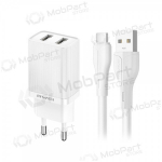 Telefoni laadija Awei C15T-EU 10 W 2xUSB-A USB-C valge
