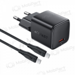 Telefoni laadija Acefast A118 30 W USB-C PD QC GaN must