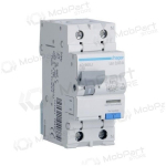 Srovės nuotėkio relėkoos automatiniu jungikliu Hager AD960J (2P, 10A, A tipo, 30mA, 230V)