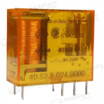 Relė 2 grupė 40 serijos Finder 405280240000 (24V AC, 8A/250VAC)