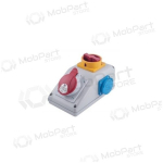 PawBol R-BOX B.165/1/LP-S plastikinis skydeliskoos ki&scaron;tukiniais lizdais (1x16A/250V, 1x250V)
