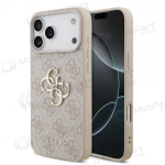 Apple iPhone 17 Pro Max &uuml;mbris - Guess PU 4G Metal Logo (roosa)