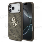 Apple iPhone 17 Pro Max &uuml;mbris - Guess PU 4G Metal Logo (pruun)
