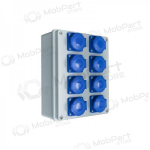 PawBol R-BOX B.1605-S plastikinis skydeliskoos ki&scaron;tukiniais lizdais (8x16A/250V)