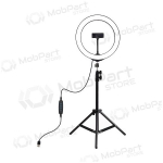 LED žiedinė lamp 26cm,koos trikoju stovu iki 1.1m ja telefono laikikliu, USB
